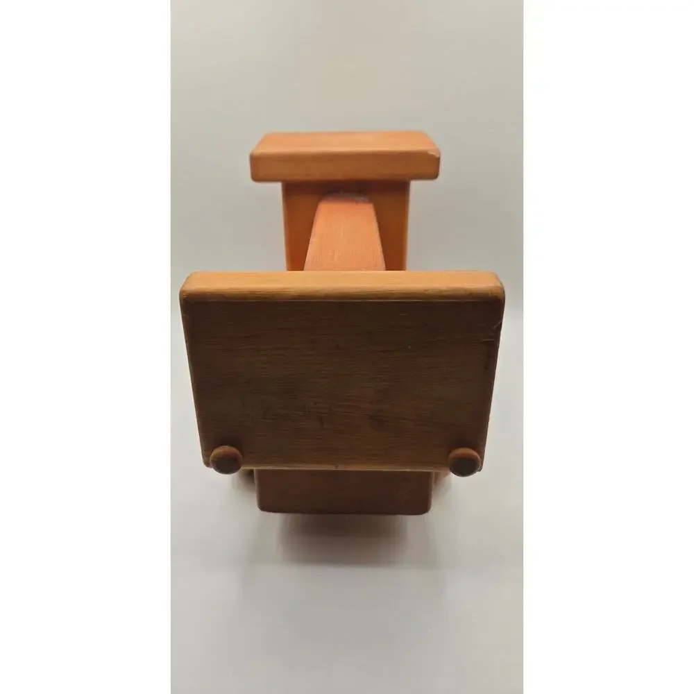 Wooden Train Engine Solid Maple Vintage Montessori